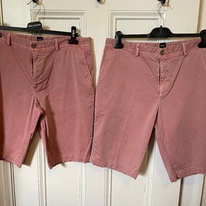 Hugo Boss Men's 'Rigan-Short' Salmon Pink Shorts, Size 34R x 2